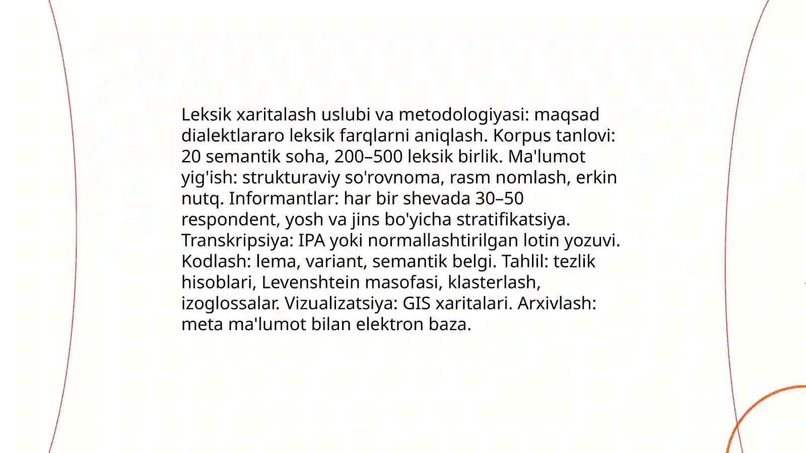 O'zbek shevalarining fonetik, leksik va morfologik xaritalash tushunchasi 4