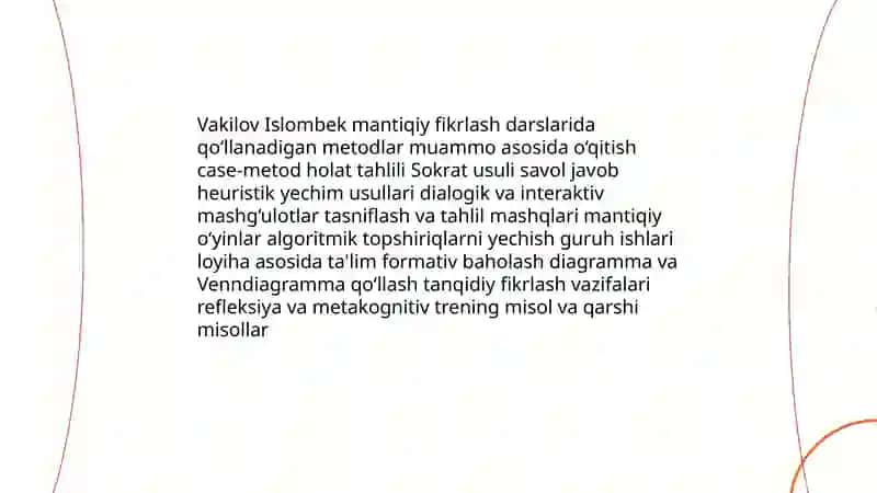 Mantiqiy fikrlashning rivojlantirish usullari 4