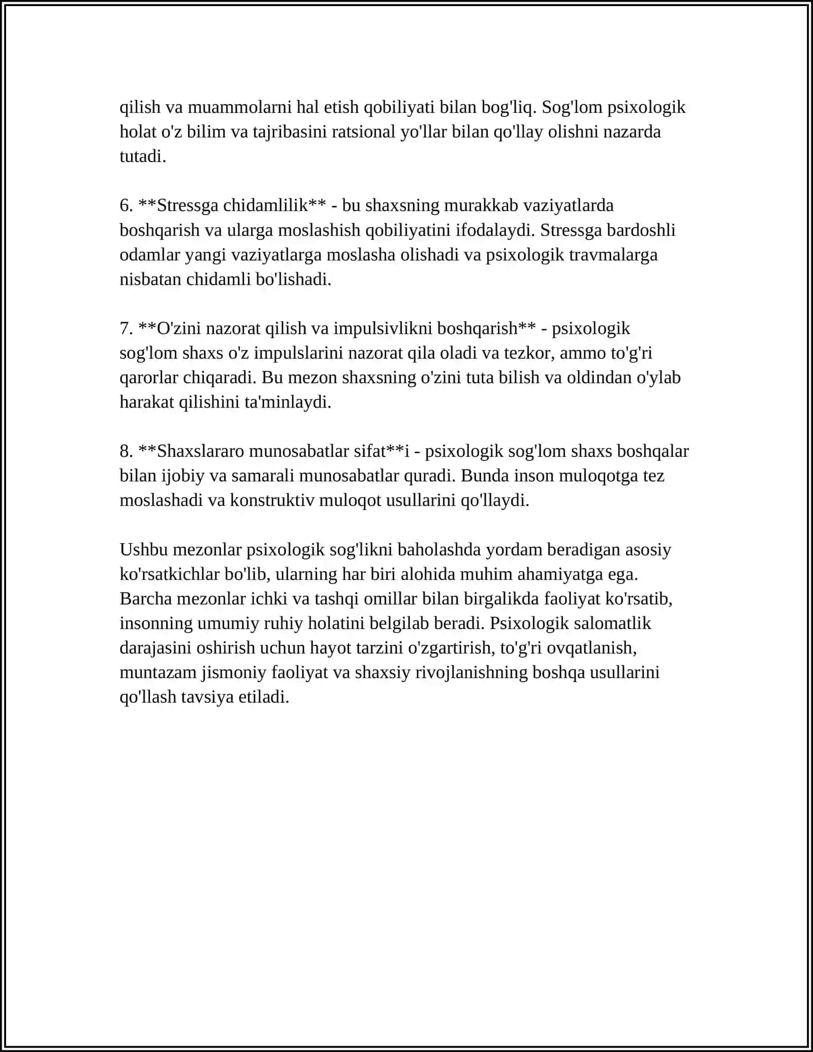 PSIXOLOGIK SALOMATLIK MEZONLARI 4