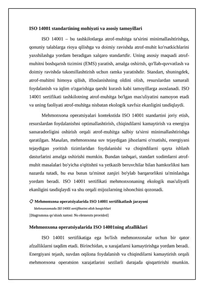 ISO 14001 va mehmonxona operatsiyalari 4