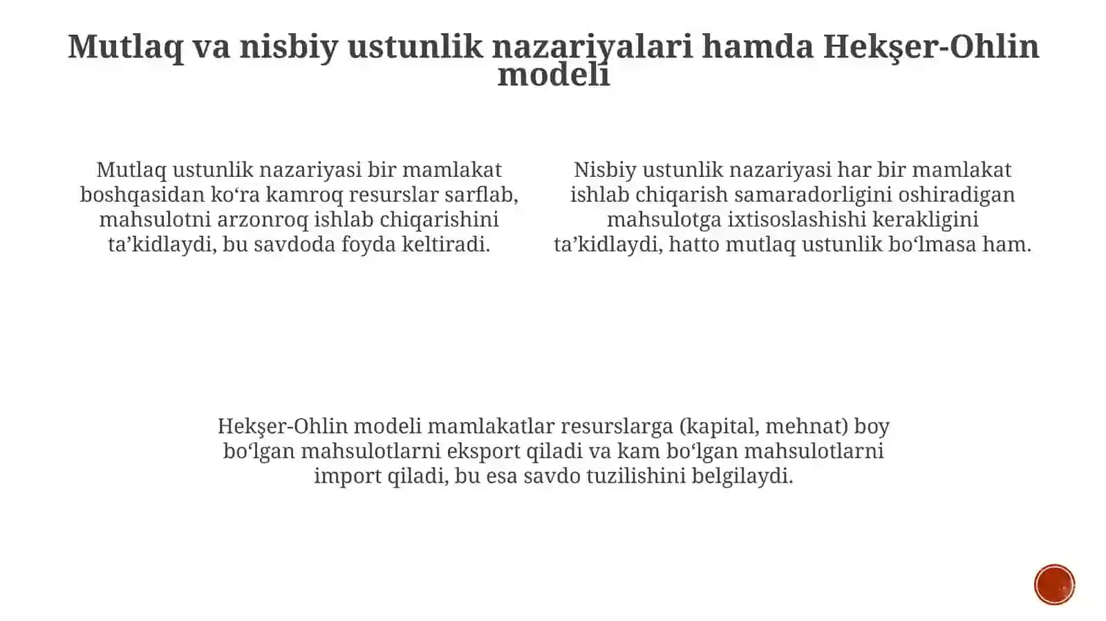 Tashqi savdo va ochiq iqtisodiyot modeli 4