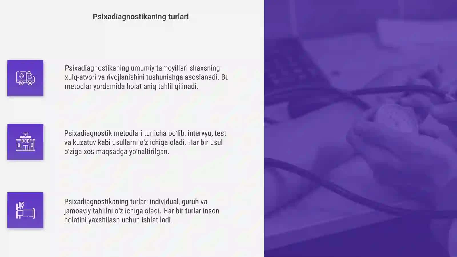 Psixadiagnostik umumiy tamoyillari va Psixadiagnostik metodlari 4