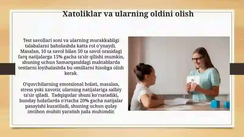 Pedagogik baholash psixologiyasi 4