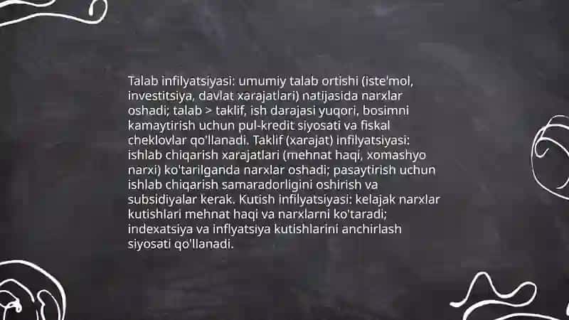 Infilyatsiyaning mohiyati va hisoblanish usullari 4