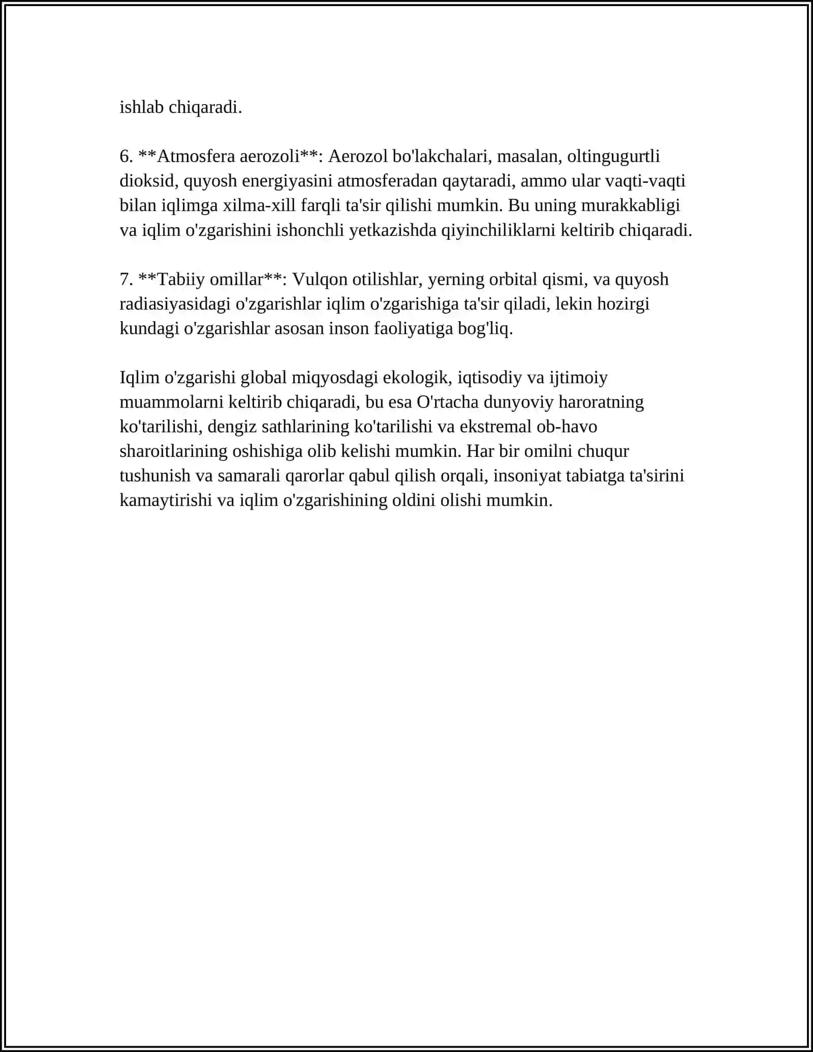 BUGUN IQLIMGA NIMA BOʻLDI? 4