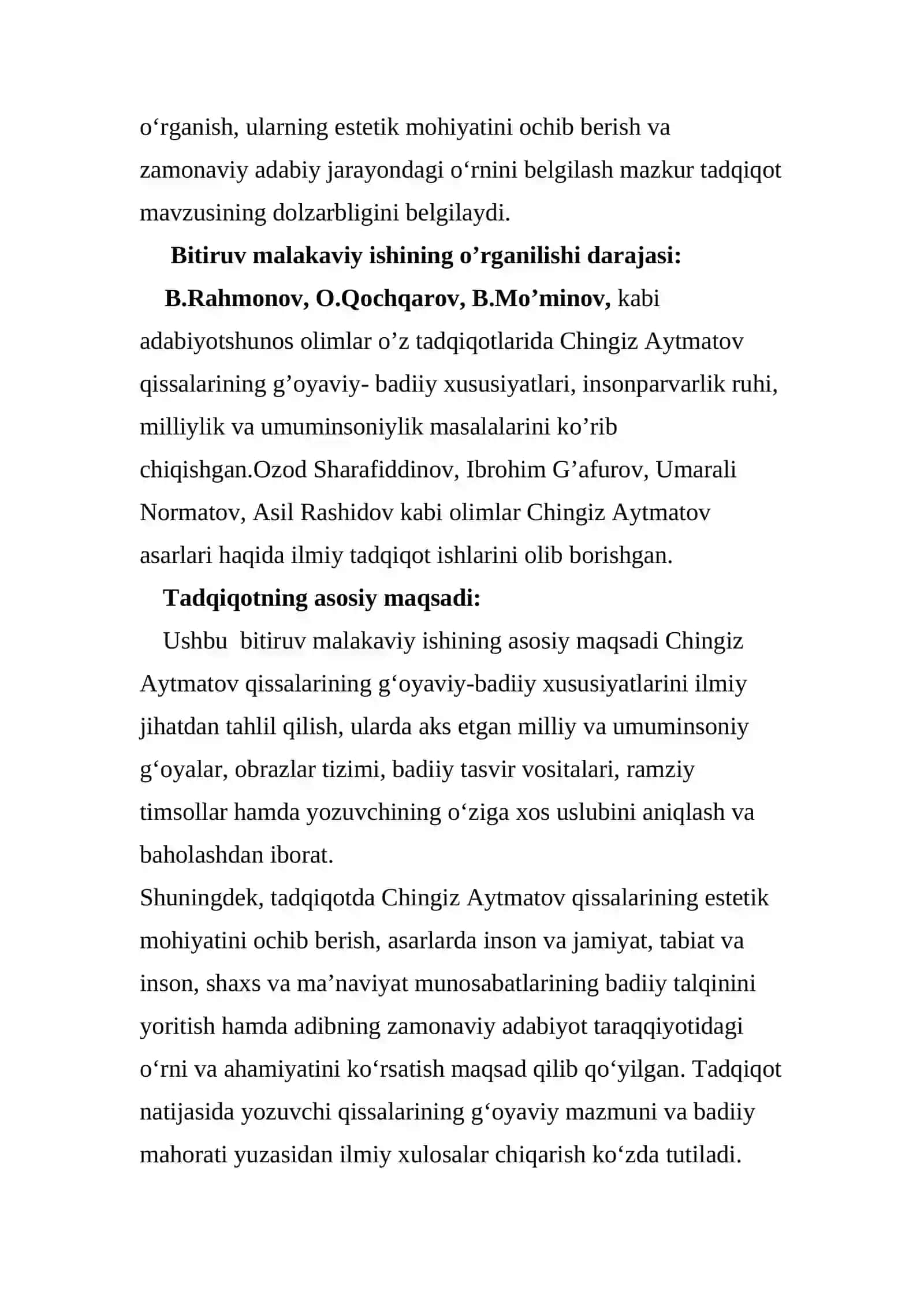 CHINGIZ AYTMATOV QISSALARINING G’OYAVIY-BADIIY XUSUSIYATLARI 4
