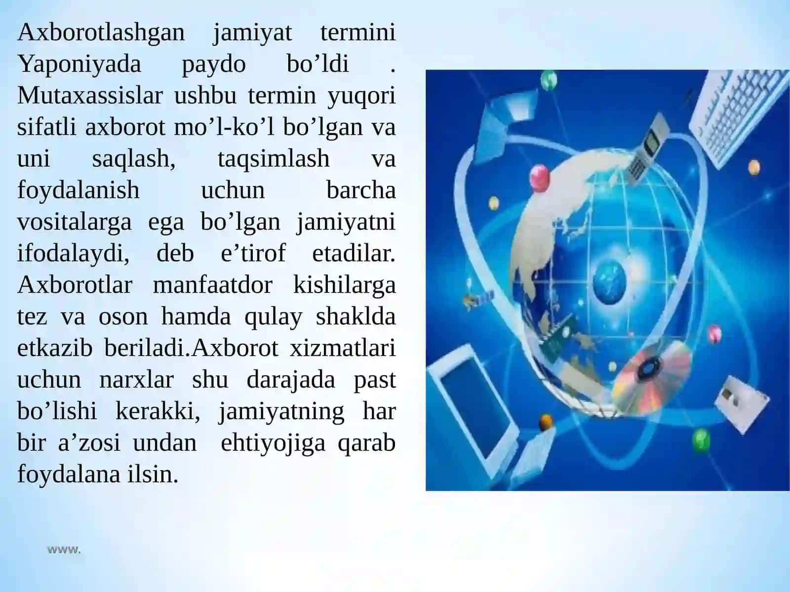 Axborotlashgan jamiyat tushunchasi 4