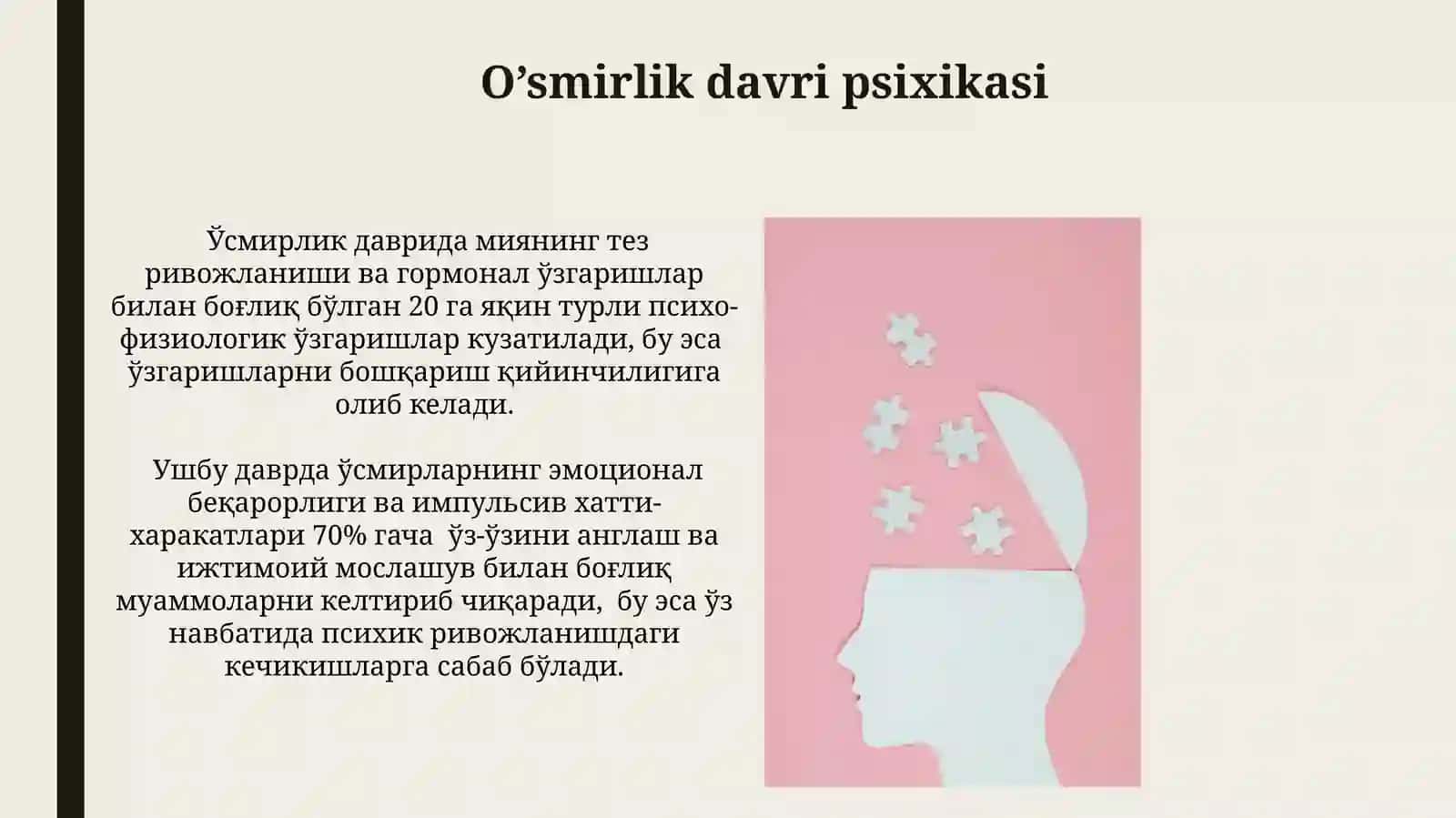 Psixik rivojlanish va uni davrlashtirish muammosi 4