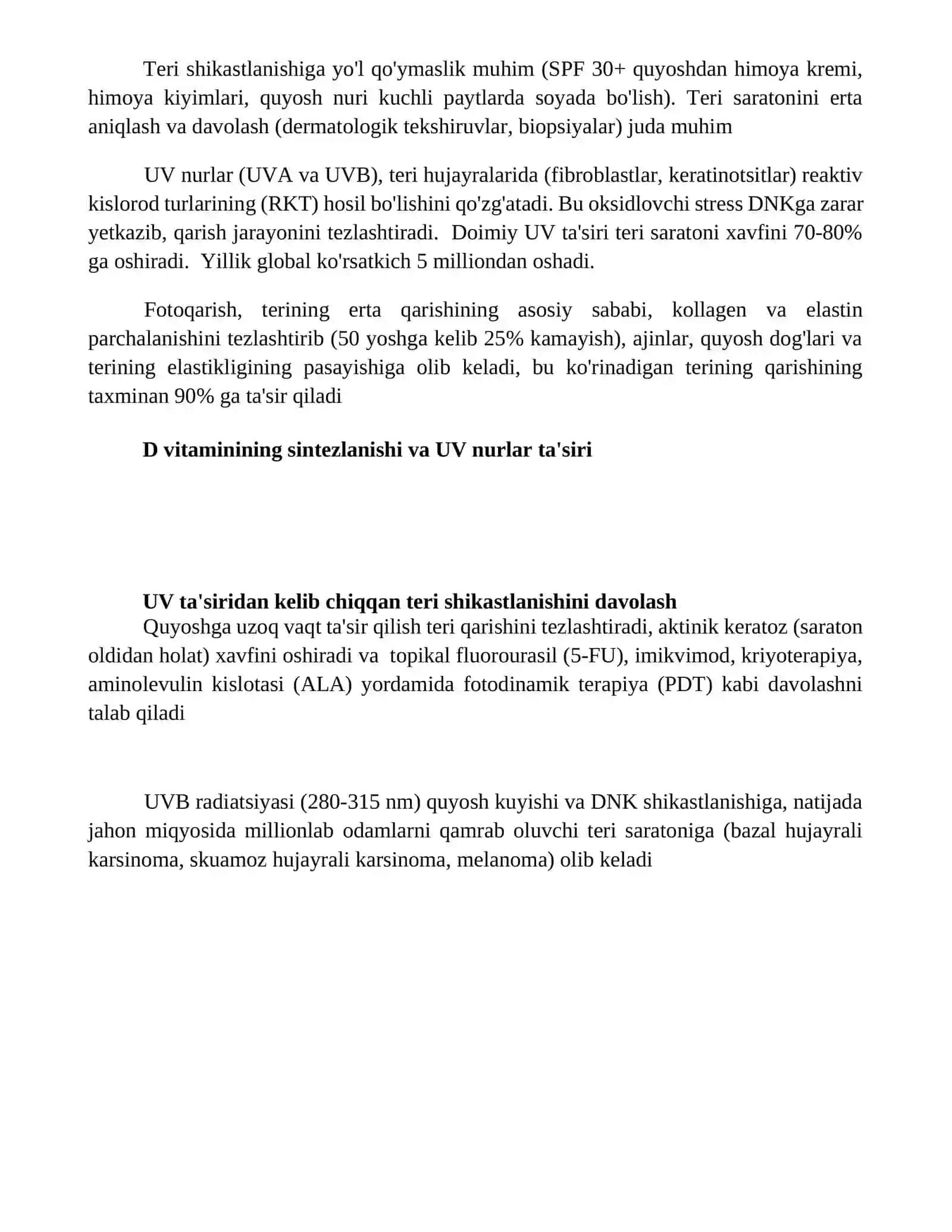 Ultrabinafsha nurlanish va uning tibbiyotdagi ahamiyati 4