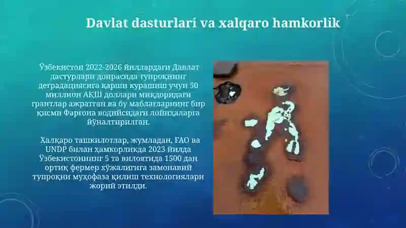 Tuproqning ifloslanishi va tuproq degradatsiyasi muammolari 4