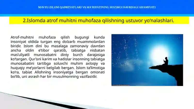 ISLOM QADRIYATLARI VA MA’RIFATINING HOZIRGI DAVRDAGI AHAMIYATI 4
