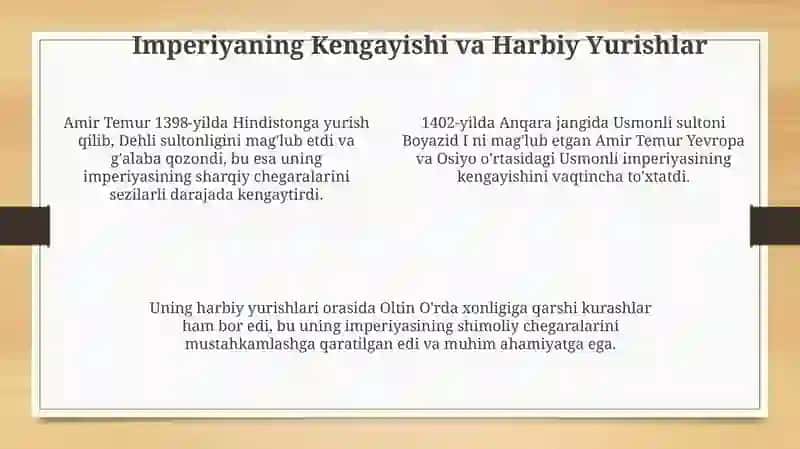 Amir Temur: Hayoti, Harbiy Yurishlari va Imperiyasi 4