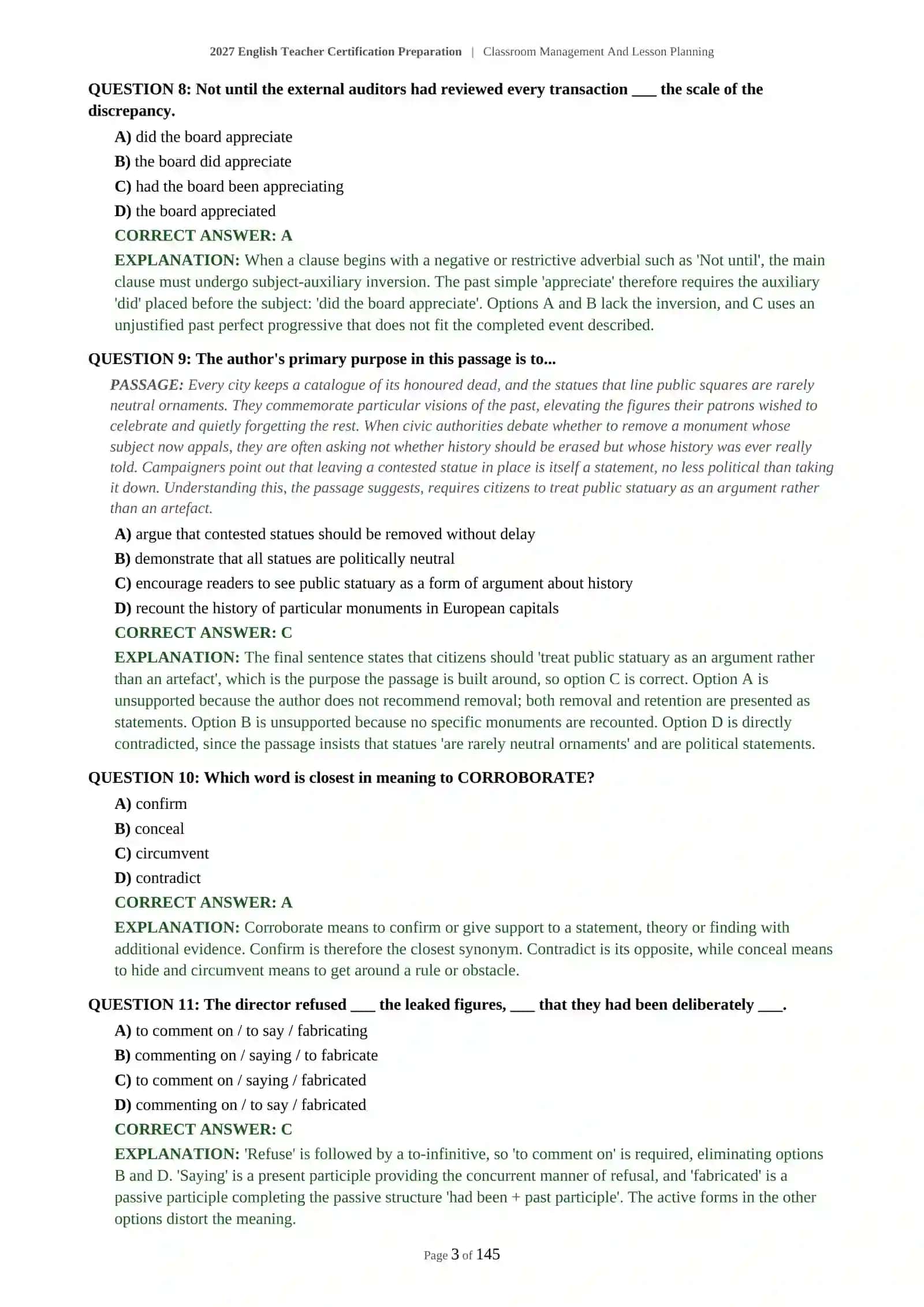 English Teacher Certification Preparation | Classroom Management And Lesson Planning 4