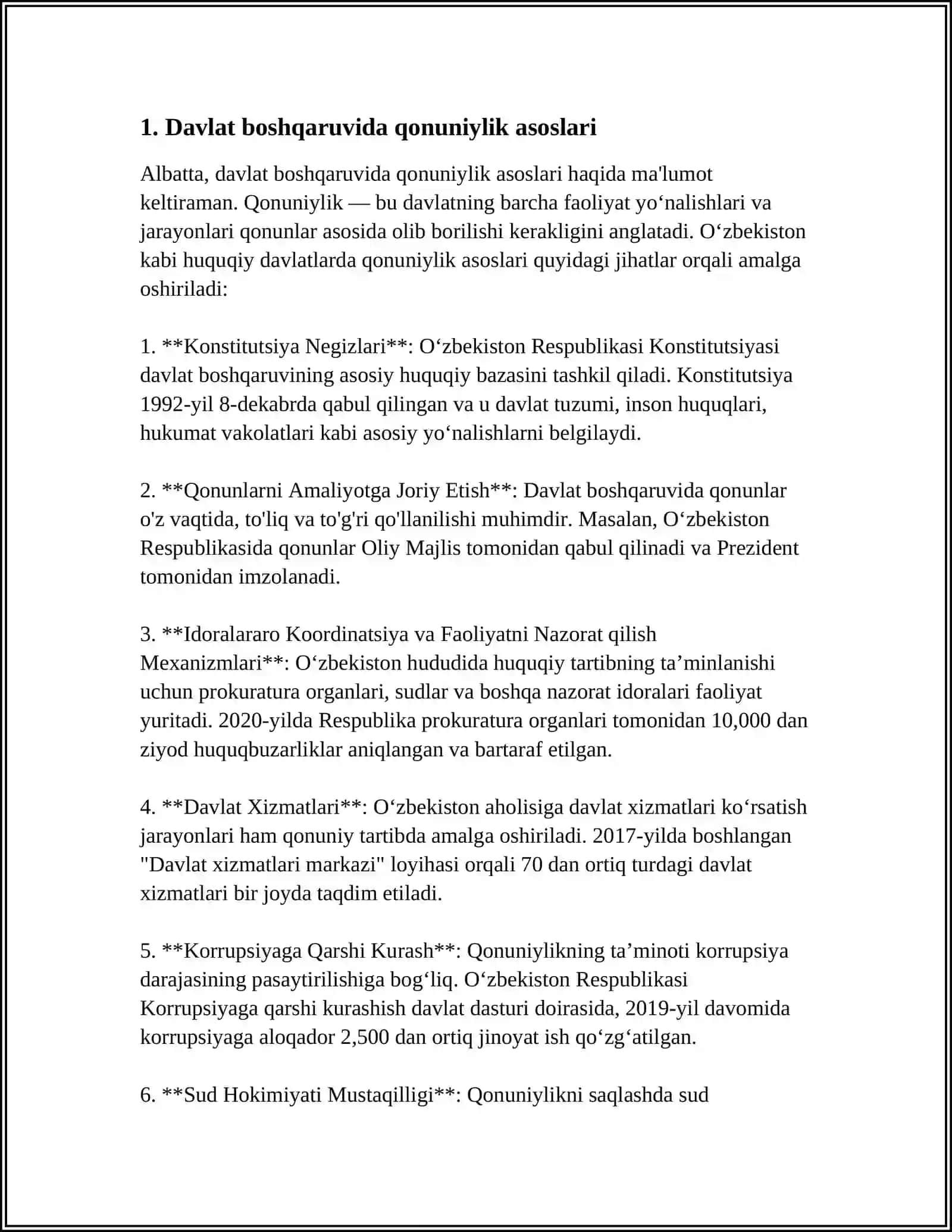 DAVLAT BOSHQARUVIDA QONUNIYLIKNI TA'MINLASH 4