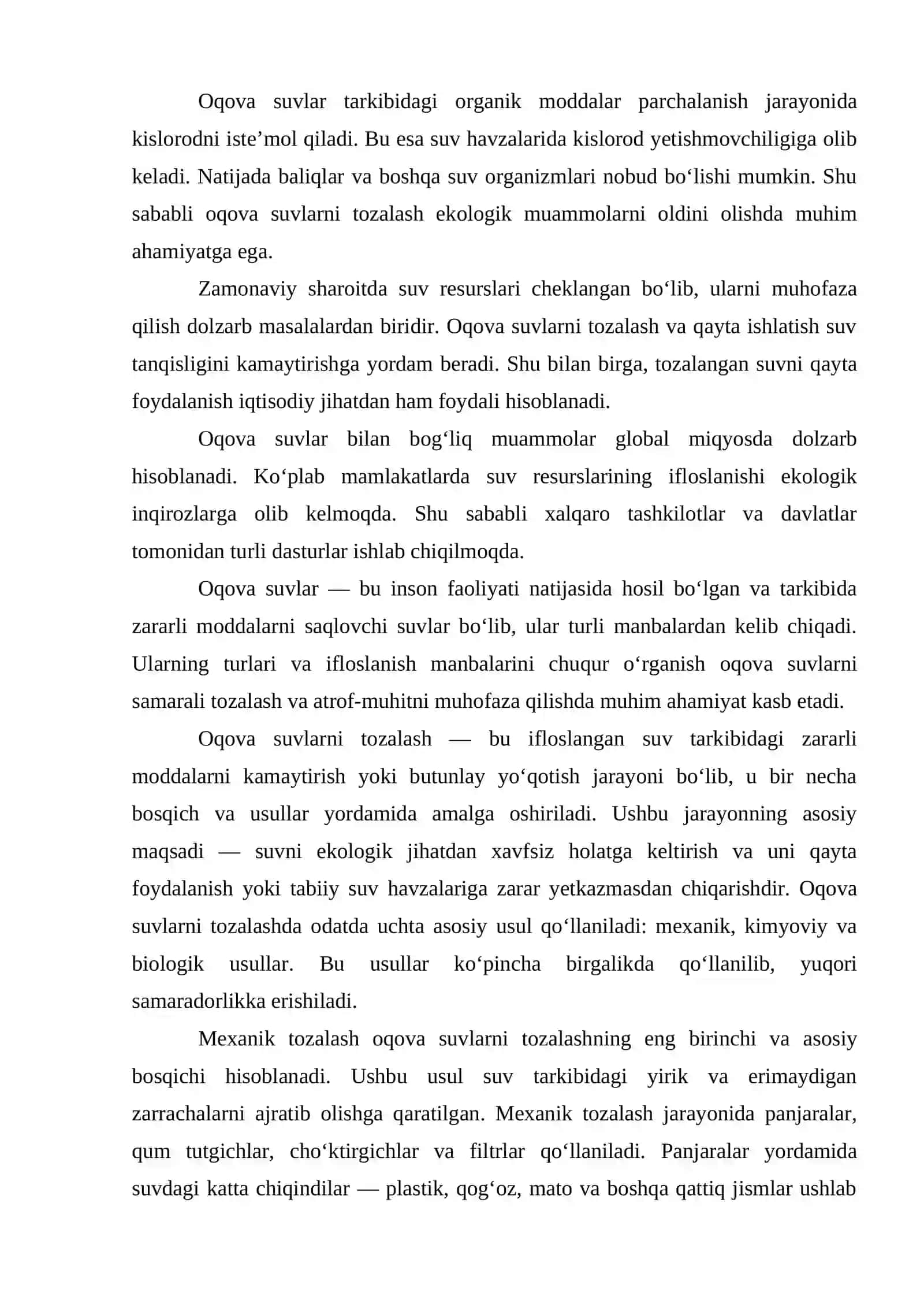 OQOVA SUVLARNI TOZALASH USULLARI 4