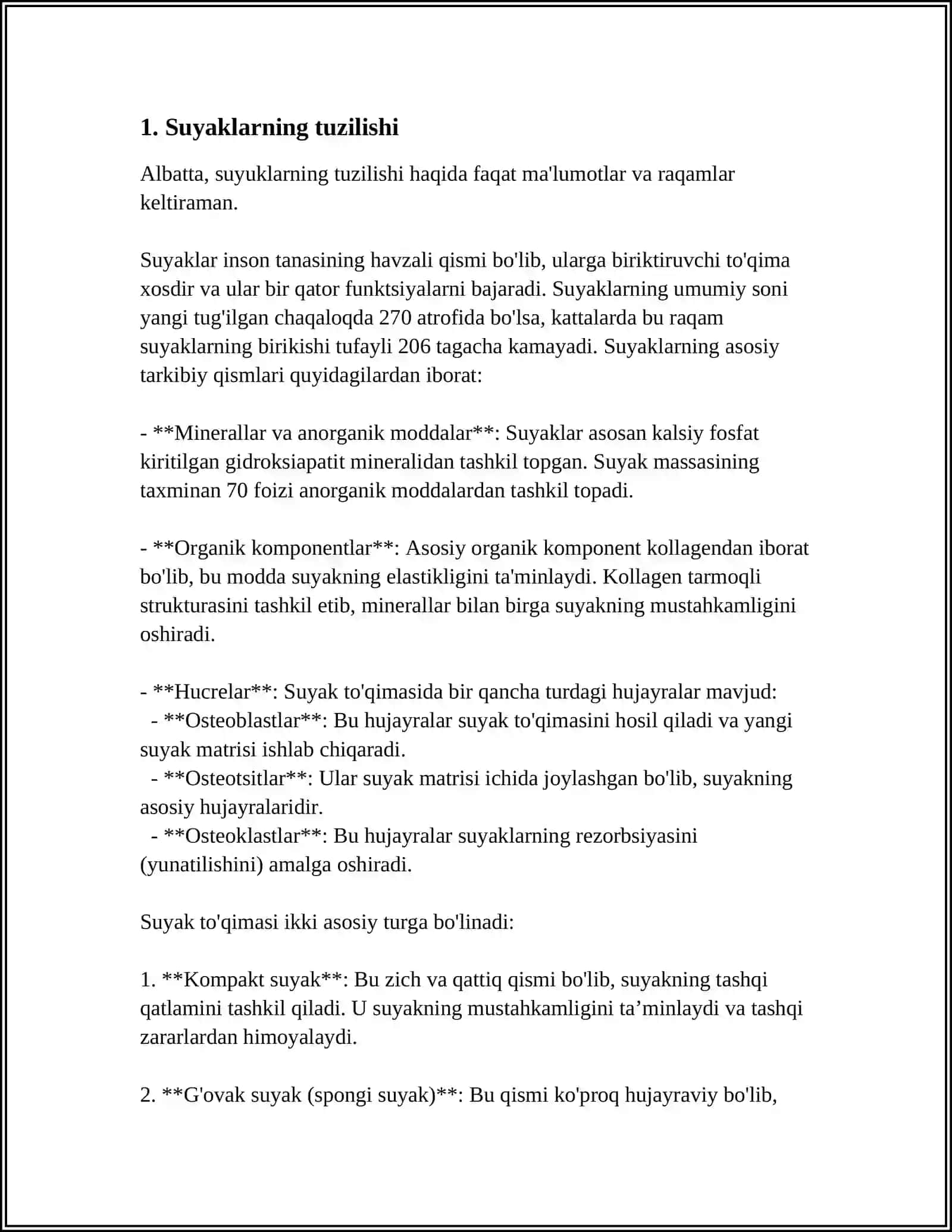 TAYANCH HARAKATLANISH SISTEMASI. SKELET VA UNING AHAMIYATI 4