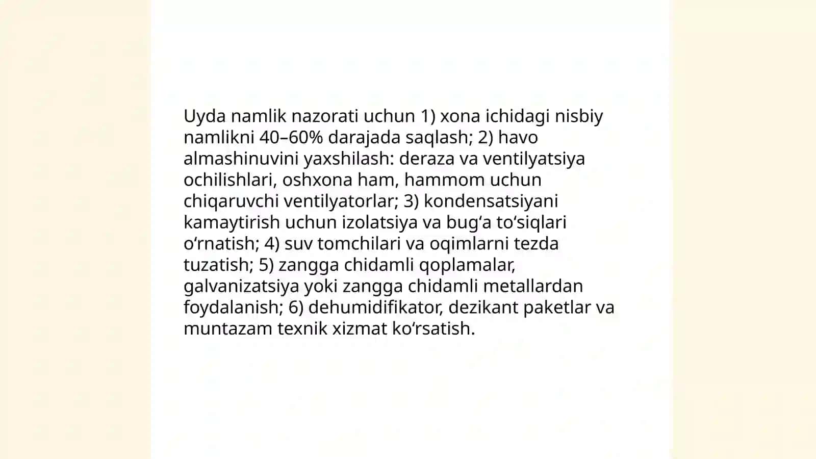 Uyda karroziyani kamaytirish yollari 4