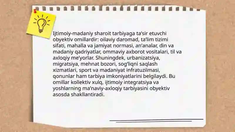 Jamoada tarbiya obyektiv va subyektiv sifatida 4