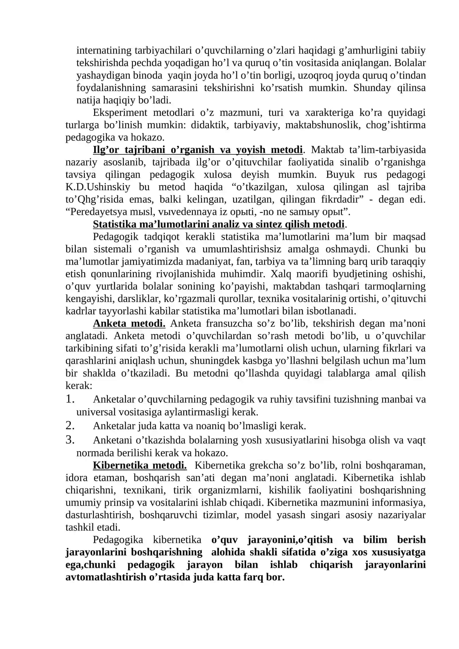Pedagogikanining metodologik muammosi va tadqiqot metodlari 4