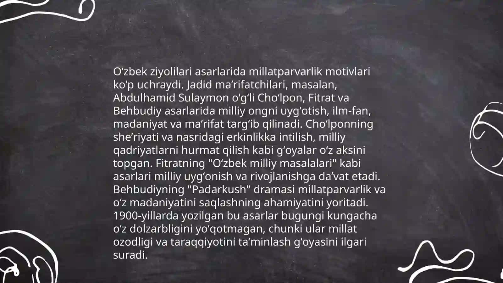 Mustabid tuzum davri oʻzbek ziyolilari asarlarida milliy-maʼnaviy tarbiya masalalari 4