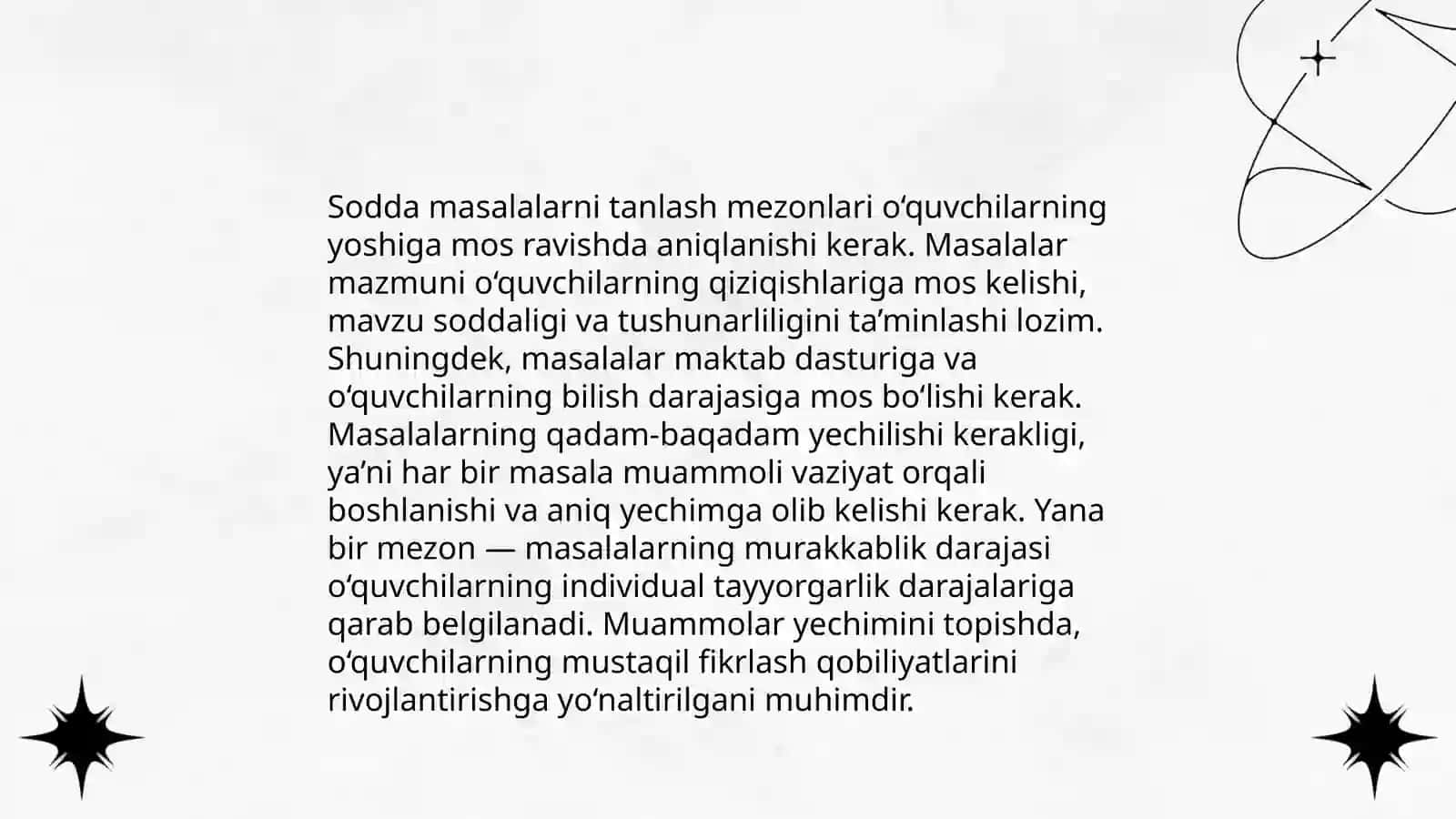 Sodda masalalar bilan tanishtirish metodikasi 4