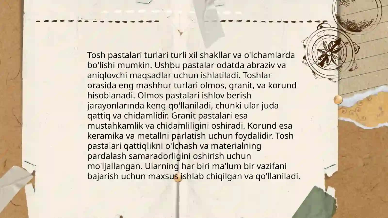 Tosh pastalari haqida taqdimot 4