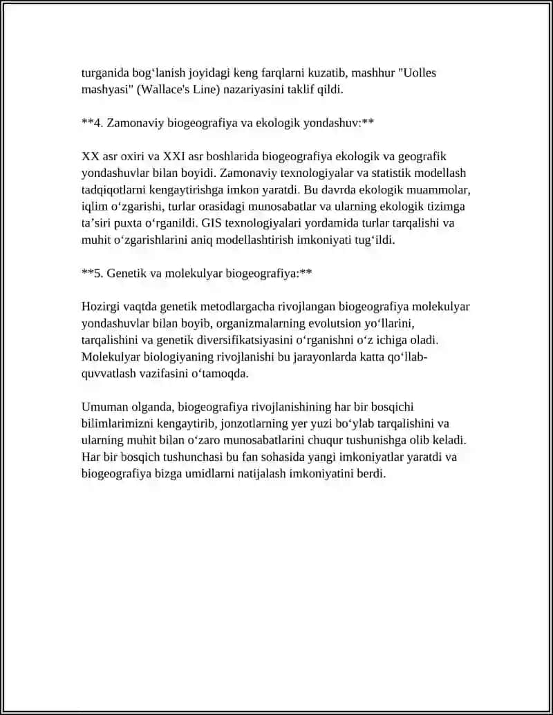 BIOGEGRAFYANI RIVOJLANISH BOSQICHLARI 4