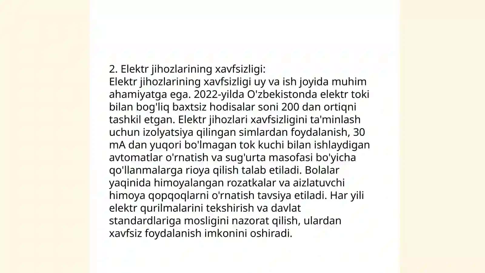 QXMning tarkibidagi elektr jihozlariga texnik xizmat ko'rsatish usullarini o‘rganish 4