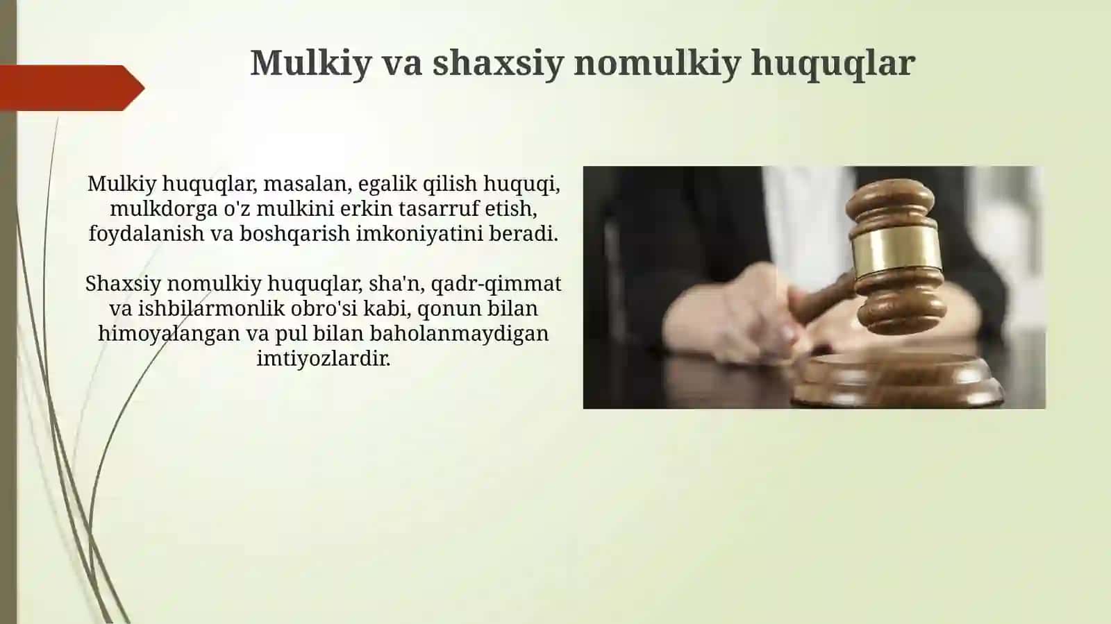 Fuqarolik huquqning obyektlari 4