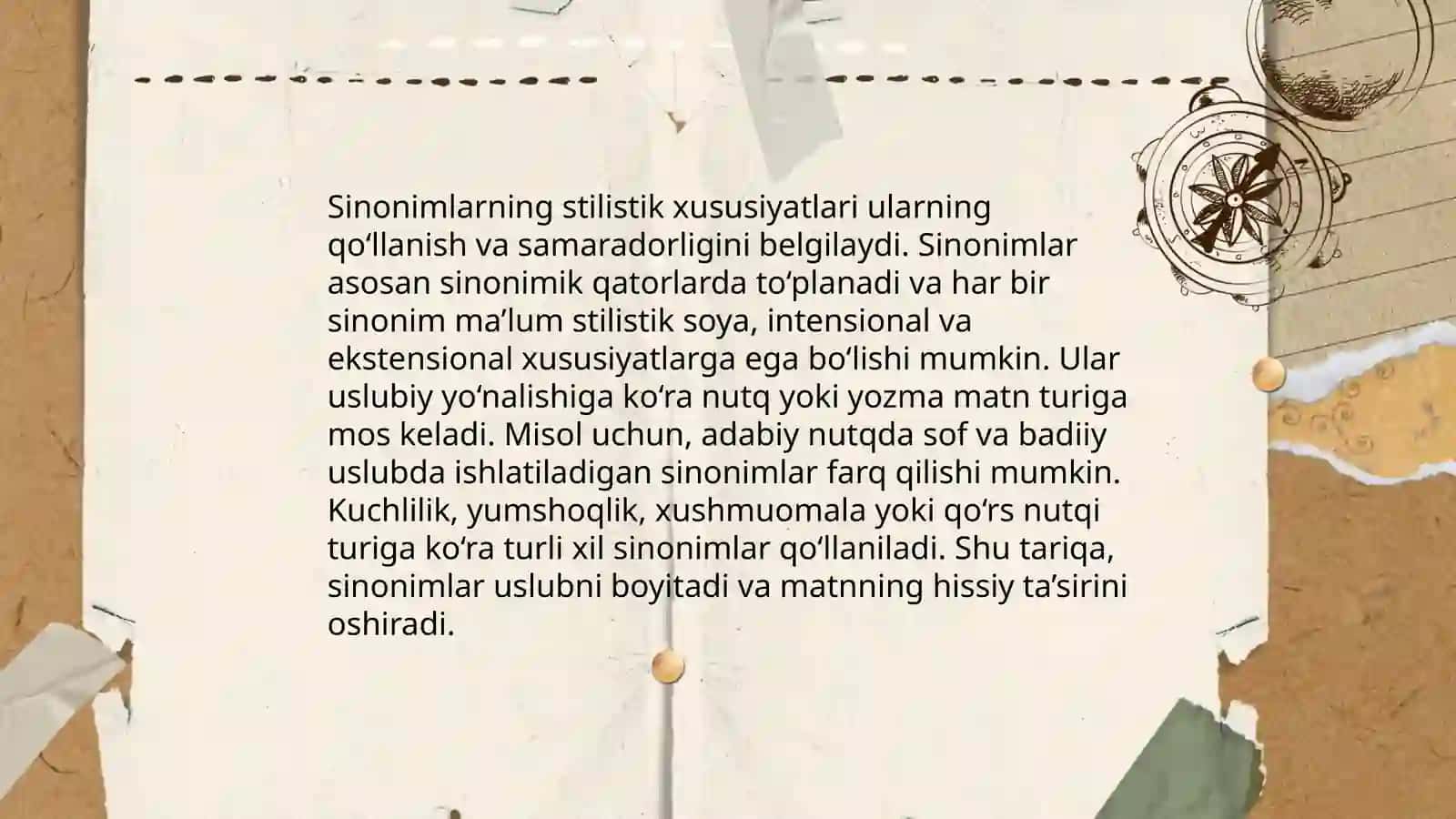 Sinonimlar (maʼnodosh soʻzlar) va sinonimiya qatori 4