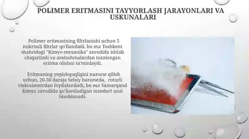 Hoʻl usulda kimyoviy tola olish texnologiyasi va jihozlari 4