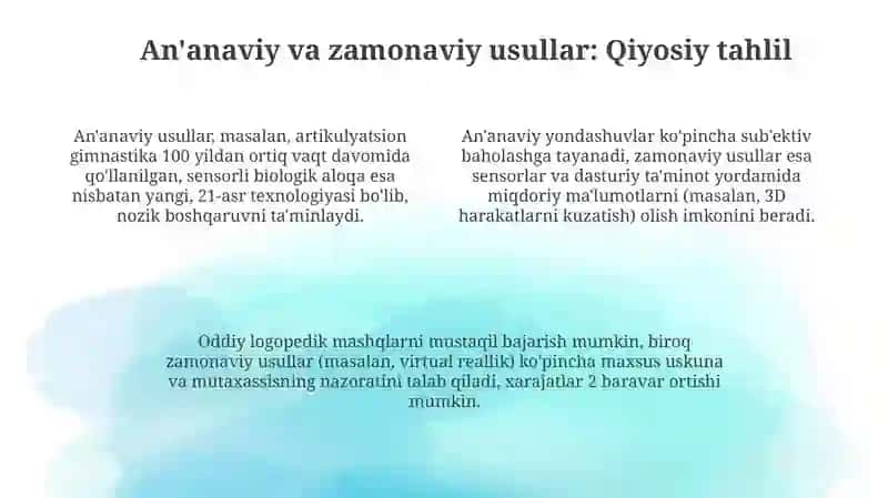 Artikulyatsion apparat va yuz mushaklari harakatchanligini rivojlantirish texnologiyalari 4