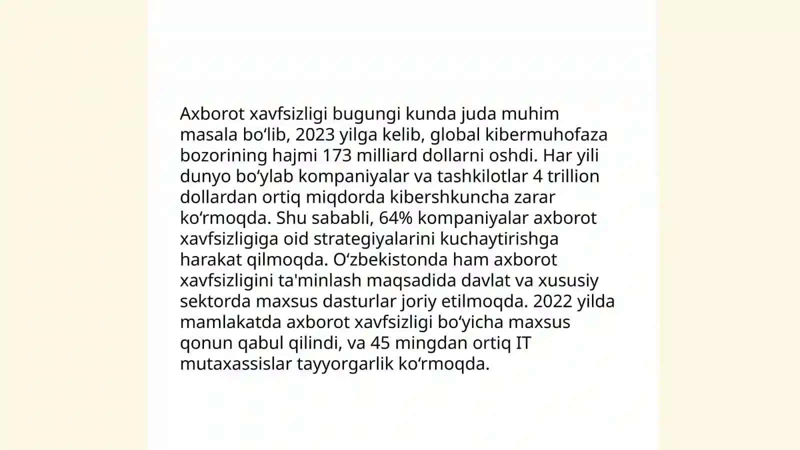 Elektron hukumat va xizmatlar sohasini raqamlashtirish 4