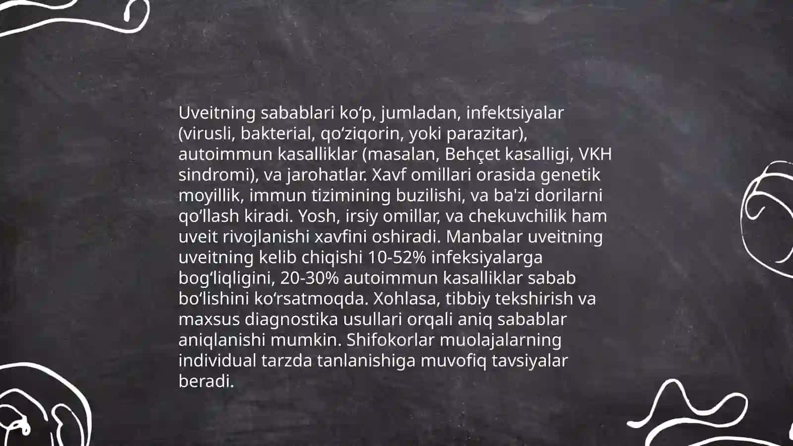 Uveitlarda ko'rish pasayishi va ko'rlik profilatikasi 4