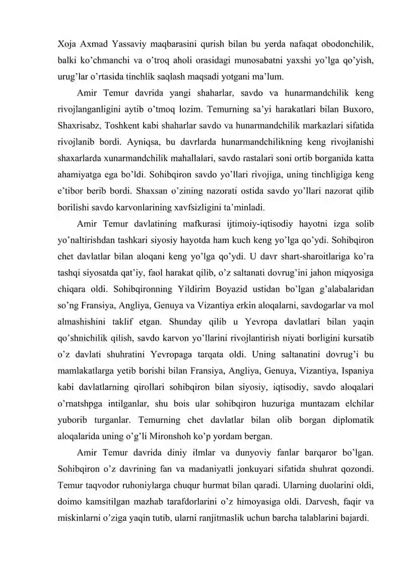 Temur davlatining ichki va tashqi siyosati 4