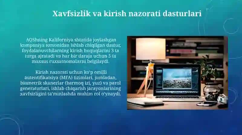 CAM (Computer-Aided Manufacturing) tizimlariga kiruvchi dasturlar 4