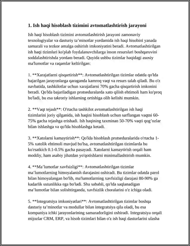 KORXONA XODIMLARIGA ISH HAQI HISOBLASH BO‘YICHA DASTLABKI MA'LUMOTLARNI KIRITISH TARTIBINI AVTOMATLASHTIRISH 4