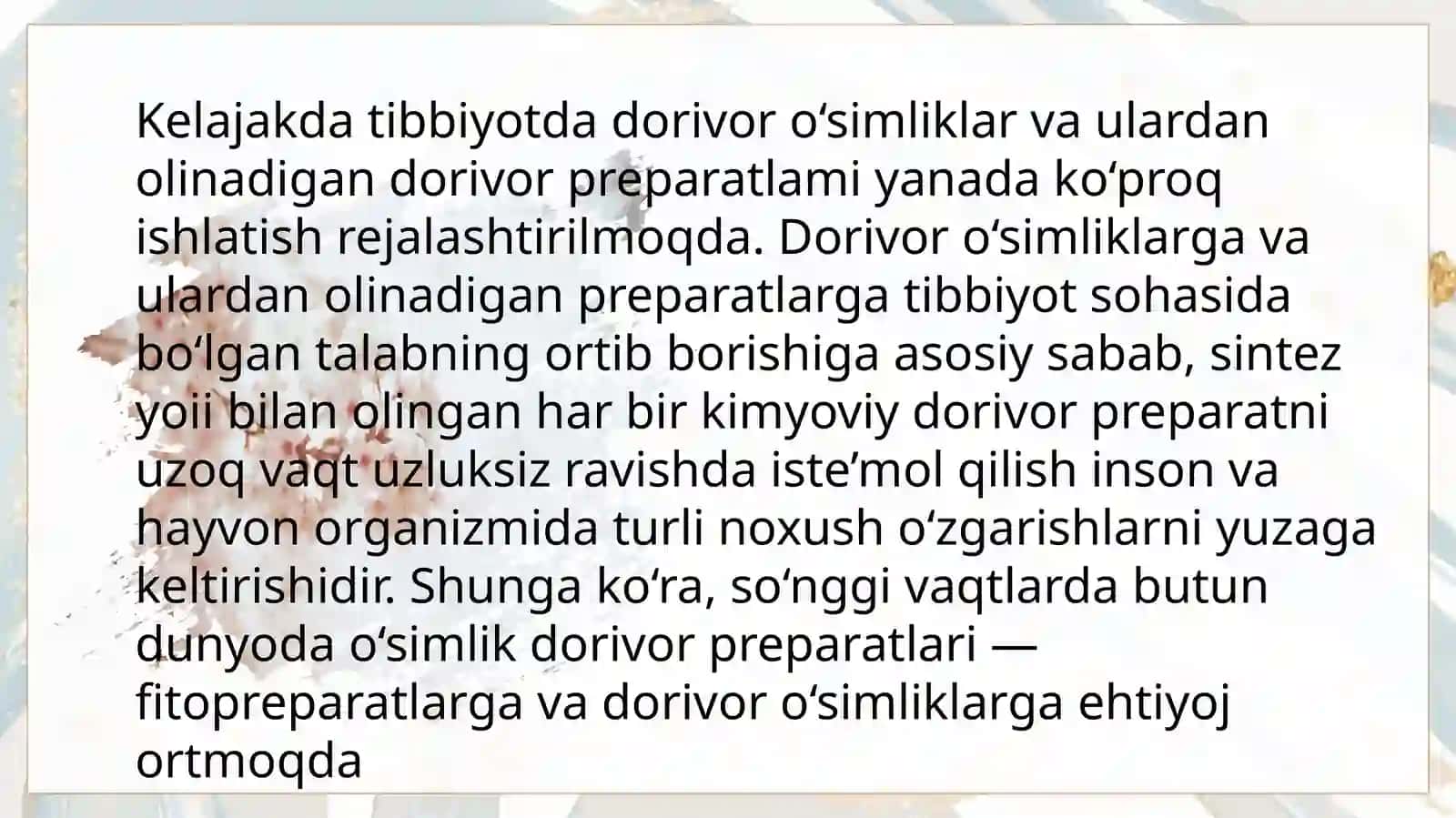 Andijon qishloq xõjaligi va agrotexnologiyalar instituti agrobiologiya dorivor 2_22 Yusupova Odinaxonning Fitoroprepaeatlar fanidan 4