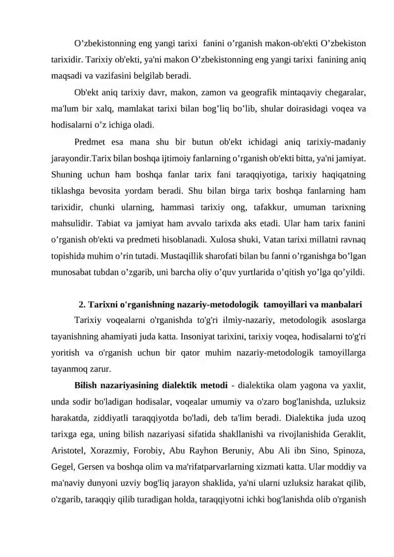 “O’ZBEKISTОNNING ENG YANGI TАRIХI” O’QUV FАNINING PREDMETI, MАQSАDI VА VАZIFАLАRI, NАZАRIY- 4