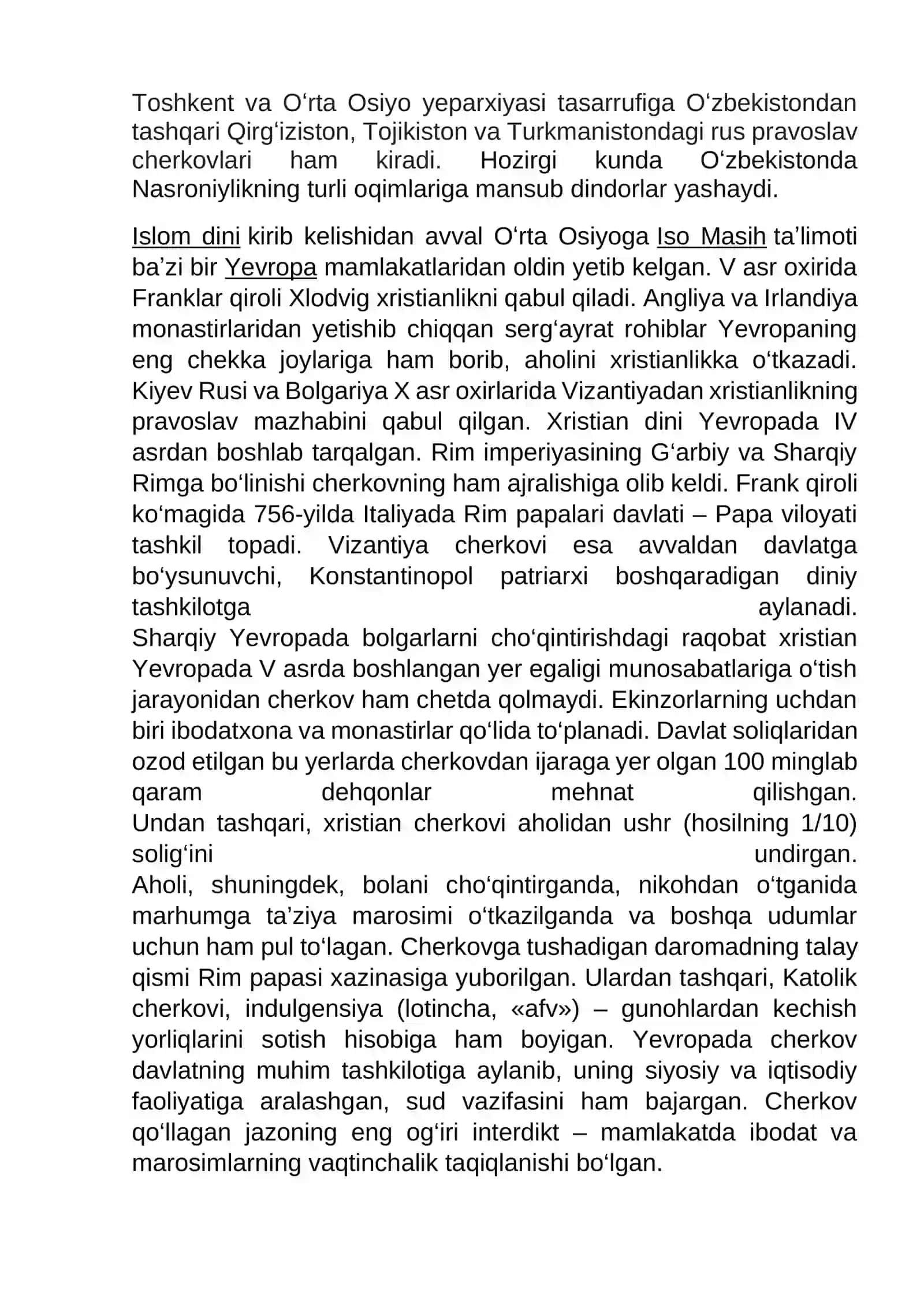 Xristianlik dinining paydo bo’lishi,aqidalari,asosiy yo’nalishlari,ta’limoti va manbalari 4