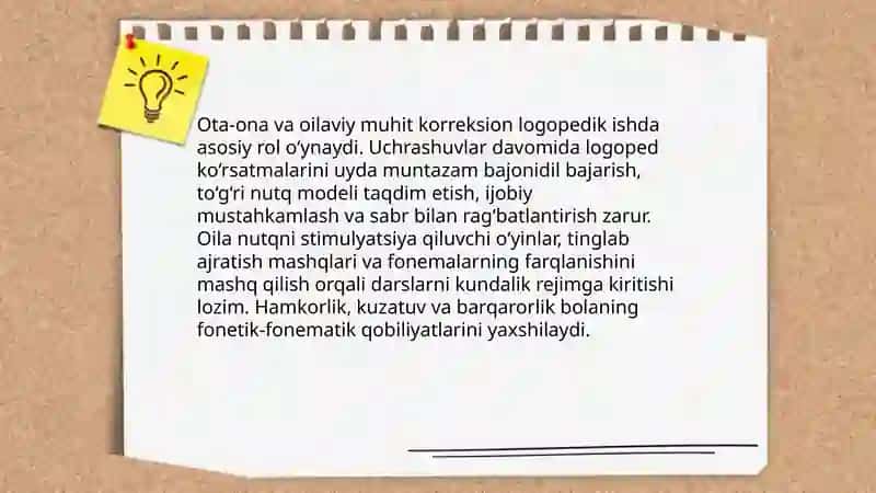 Oilada nutqi toʻliq rivojlanmagan bolalar bilan olib boriladigan korreksion logopedik ish 4