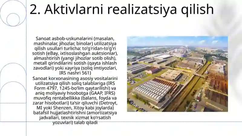 Sanoat korxonalari ishlab chiqarishining asosiy fondlari 4