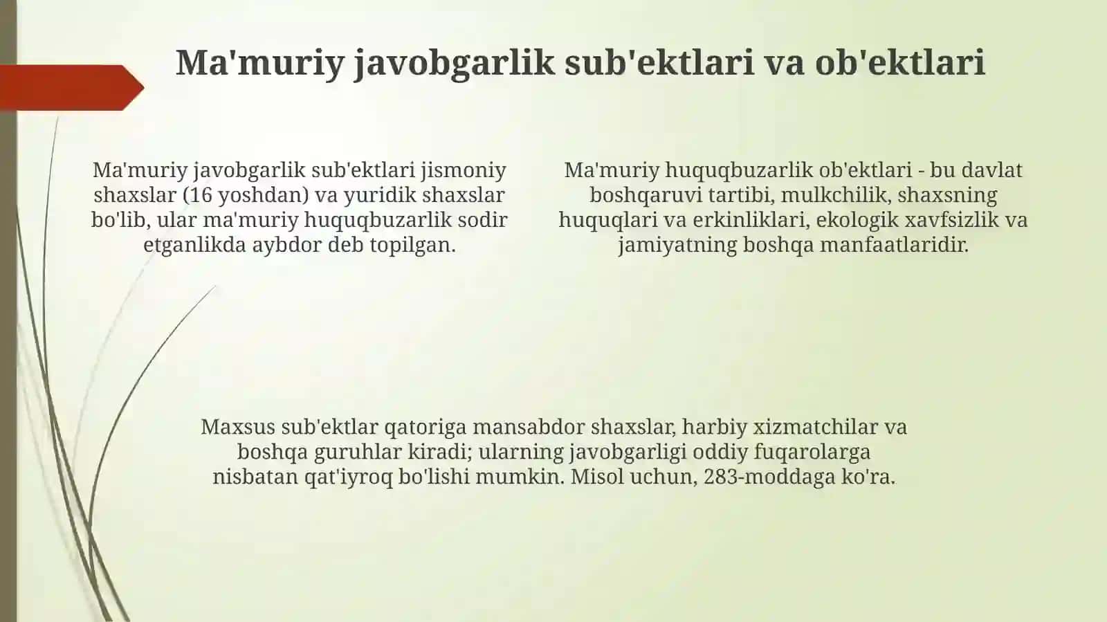 Ma’muriy javobgarlikni qo‘llash asoslari 4