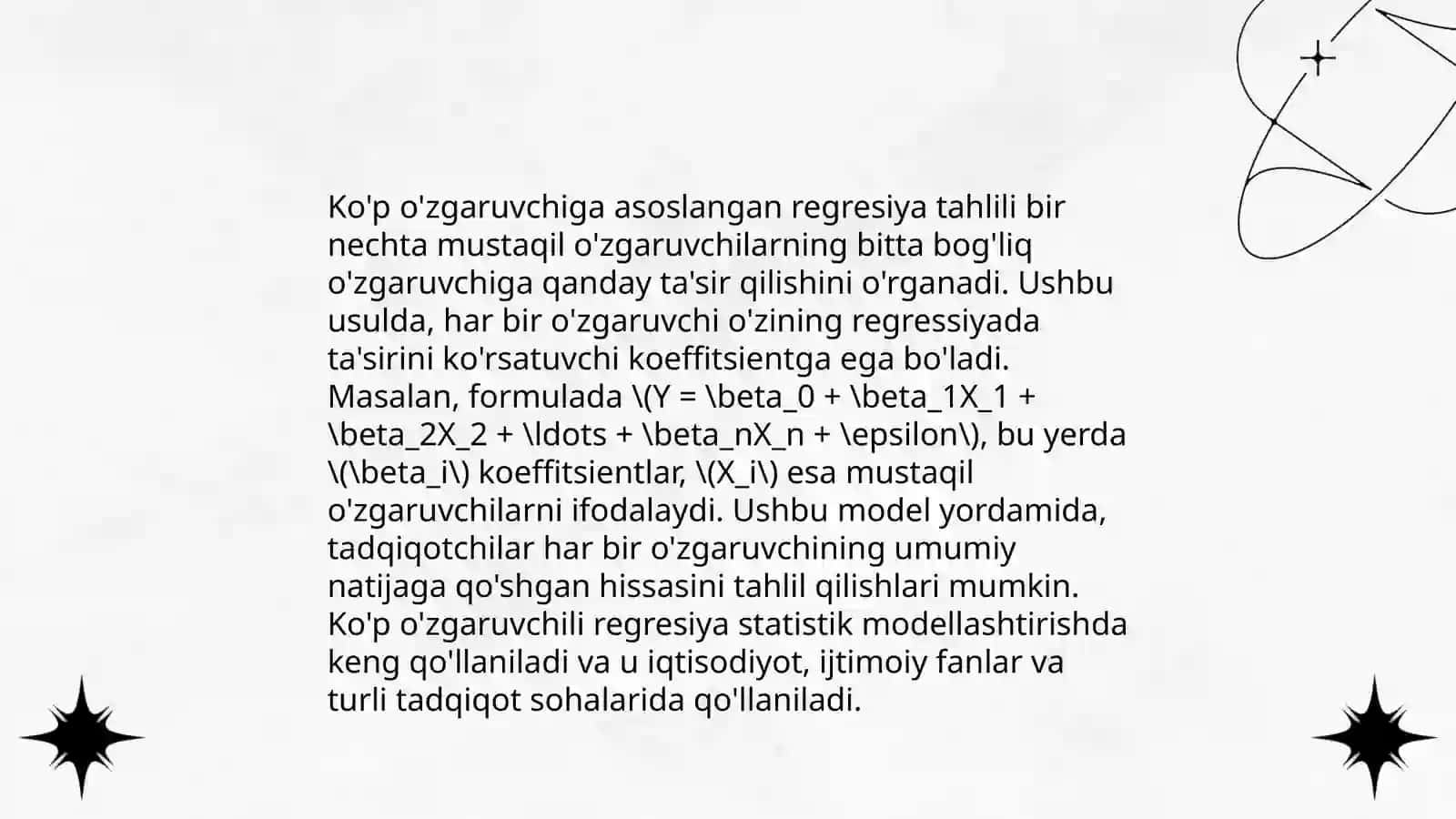 Ko’p omilli ekonometrik modellarni tuzish uslubiyoti 4