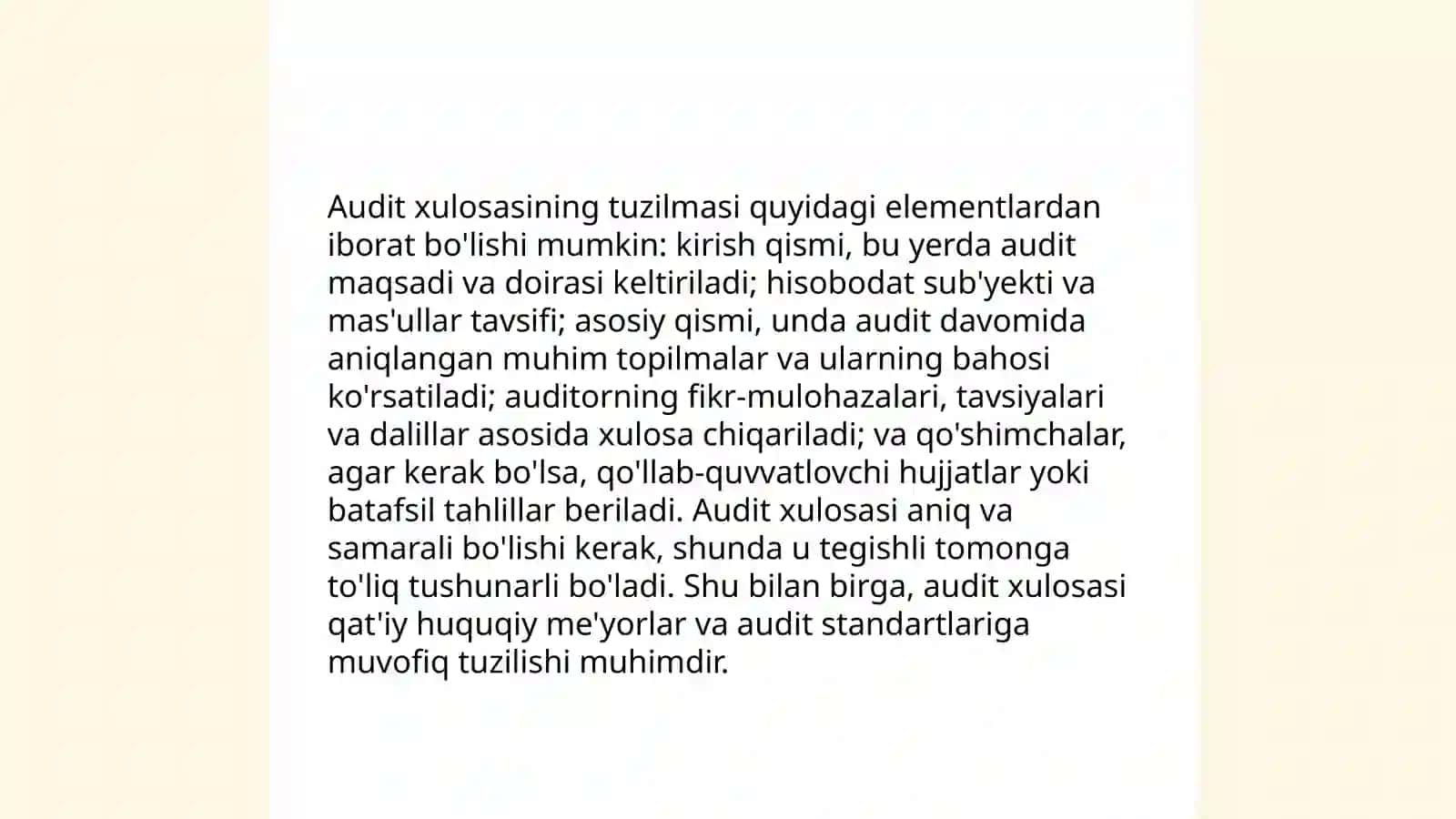 Audit xulosasi 4