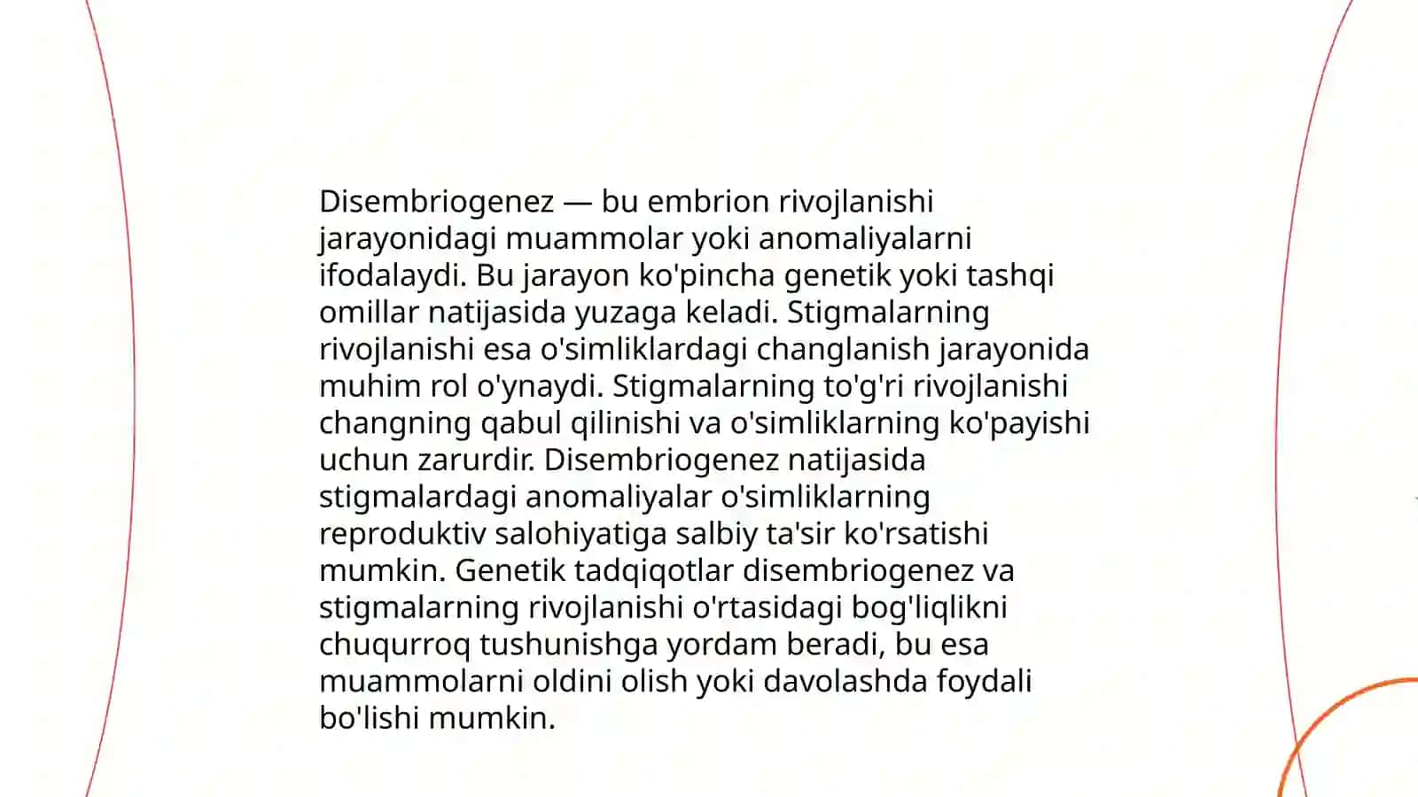 Disembriogenez stigmalari 4