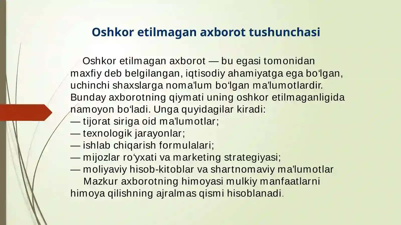 Oshkor etilmagan axborotni noqonuniy foydalanishdan muhofaza qilish 4