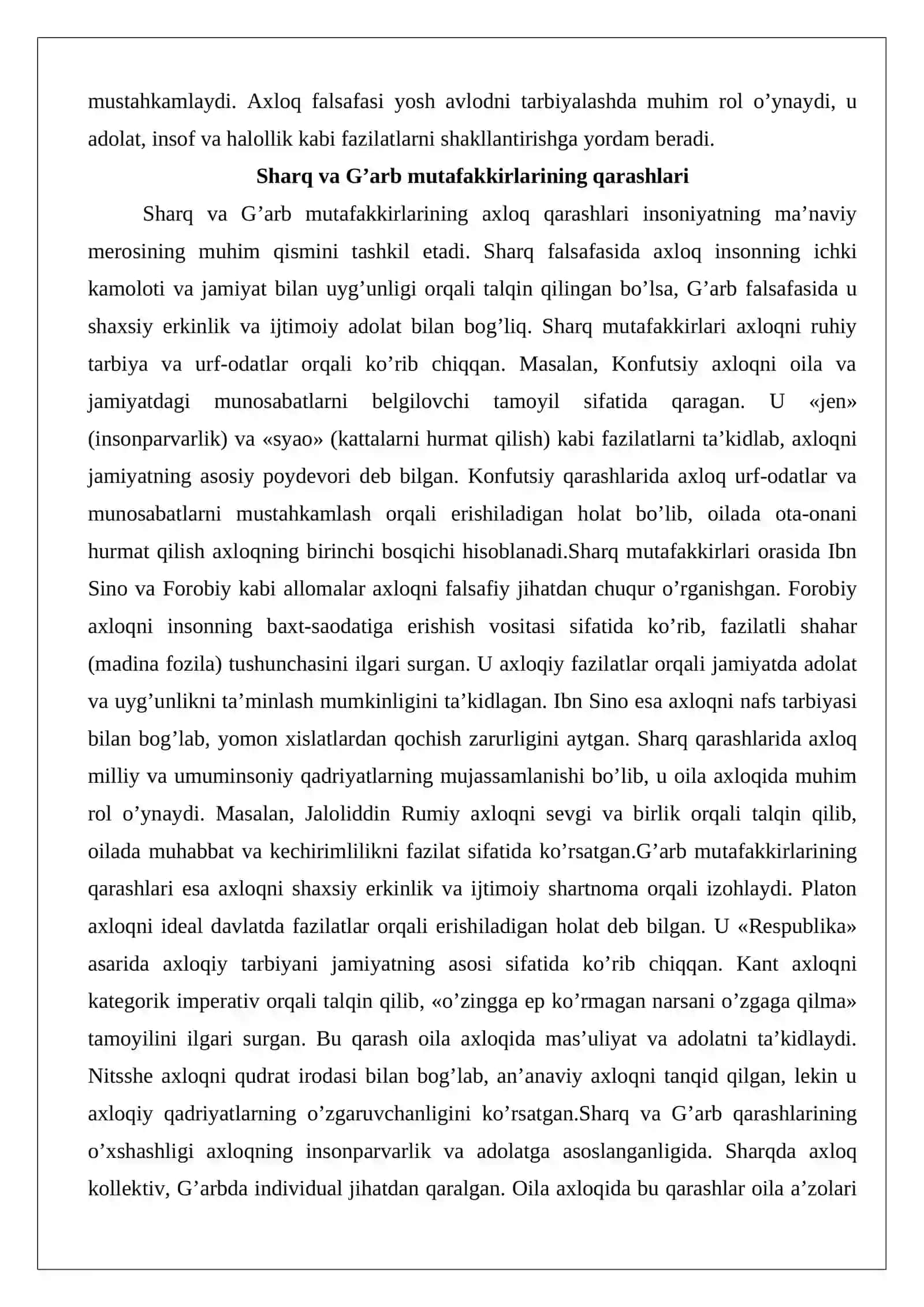 Oila axloqining jamiyat uchun ahamiyati 4