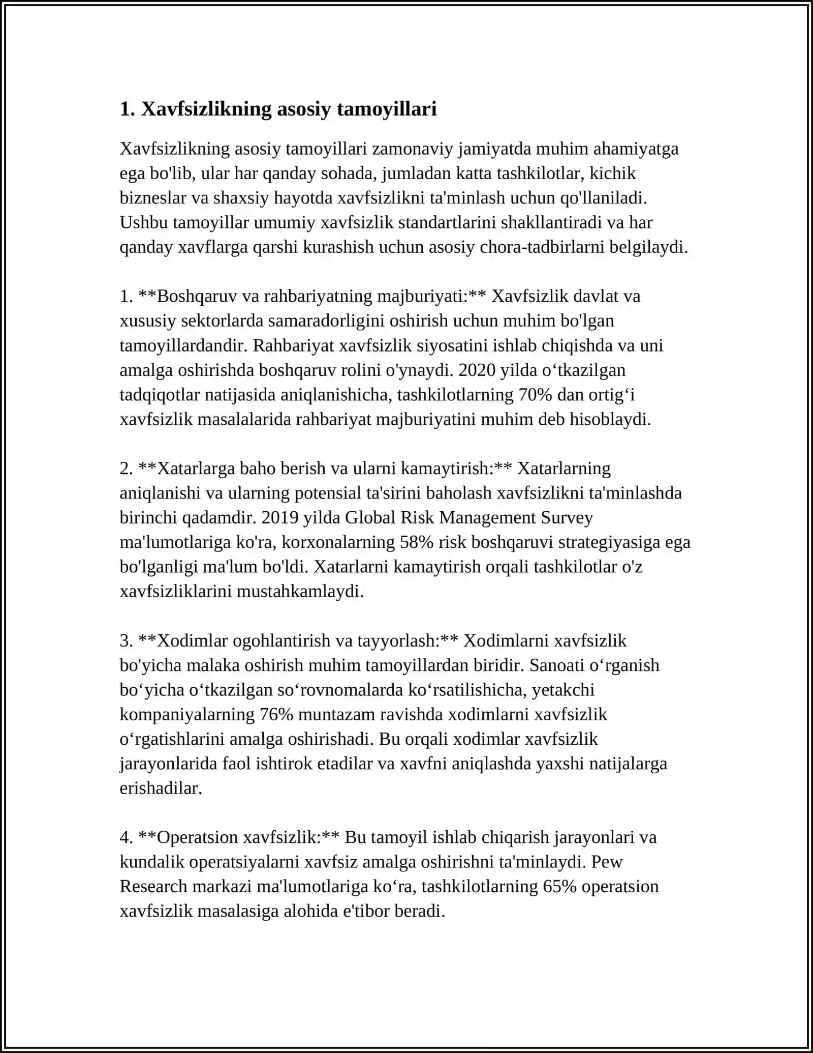 XAVFSIZLIKNI TA'MINLASHNING TAMOYILLARI VA USLUBLARI 4