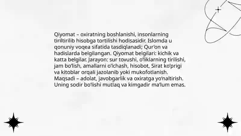 Esxatologiyaning mohiyati; Qiyomat va Oxirat dunyosi 4
